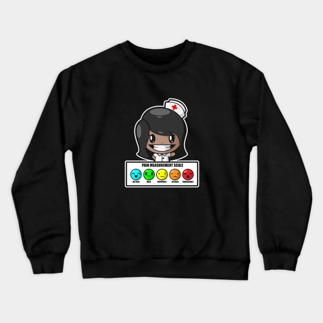 Black Nurse Pain Scale African American Black Pride Gift Crewneck Sweatshirt by SWIFTYSPADE